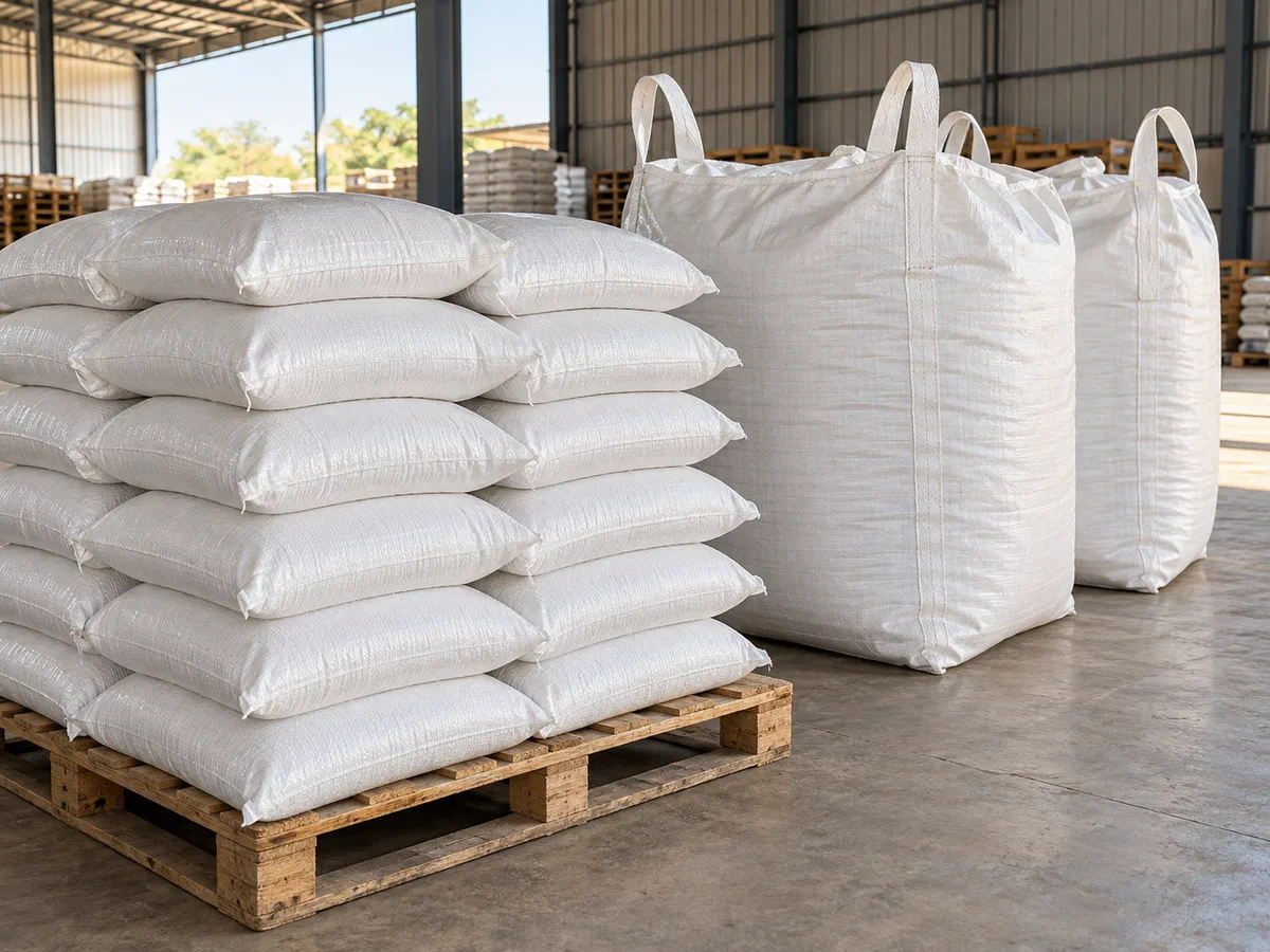 Mineral powder packed in 25 kg bags and jumbo bags, ready for shipment